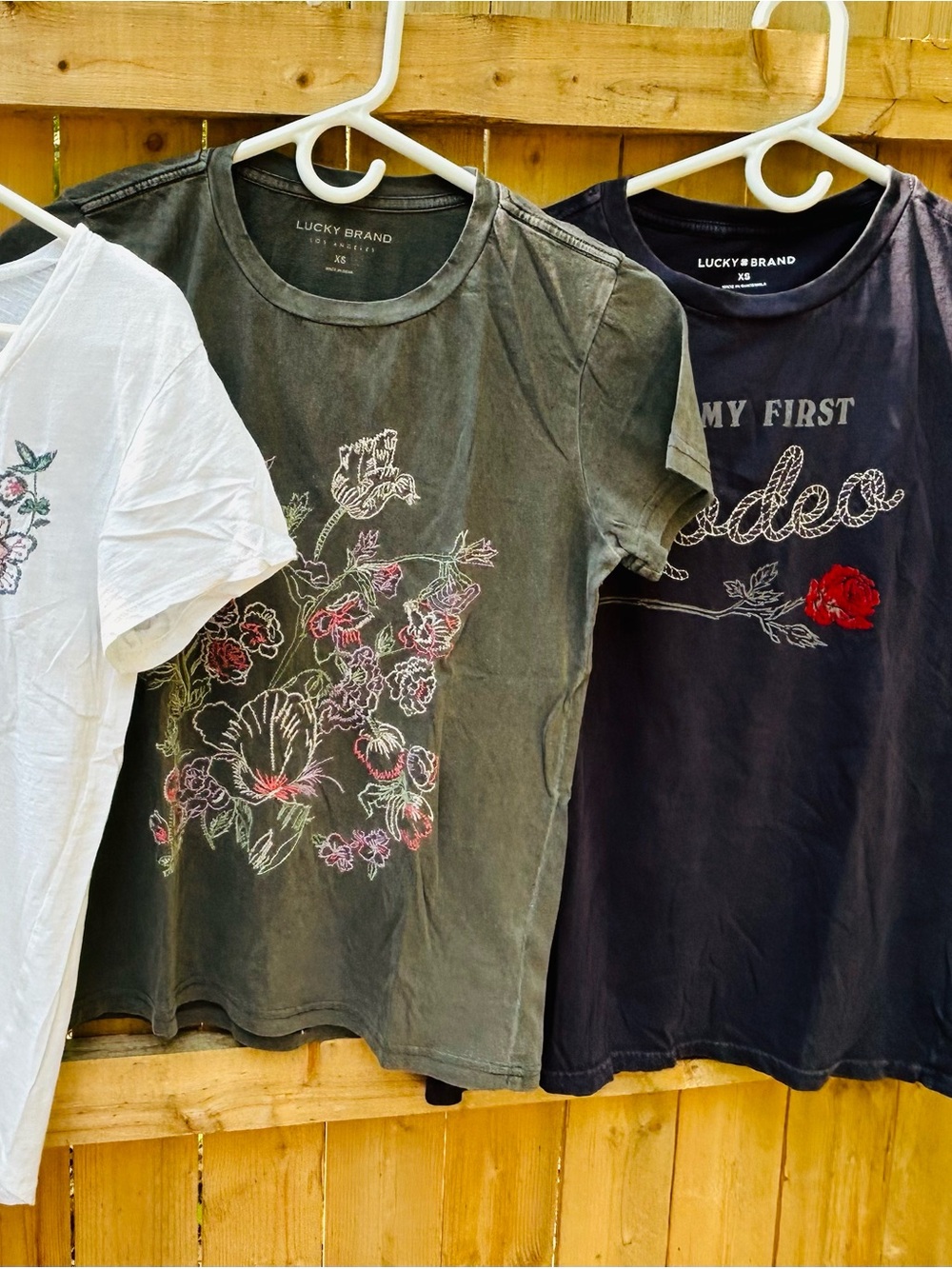 Embroidered Tee Shirt Trio Bundle! (2) Lucky and (1 Loft)